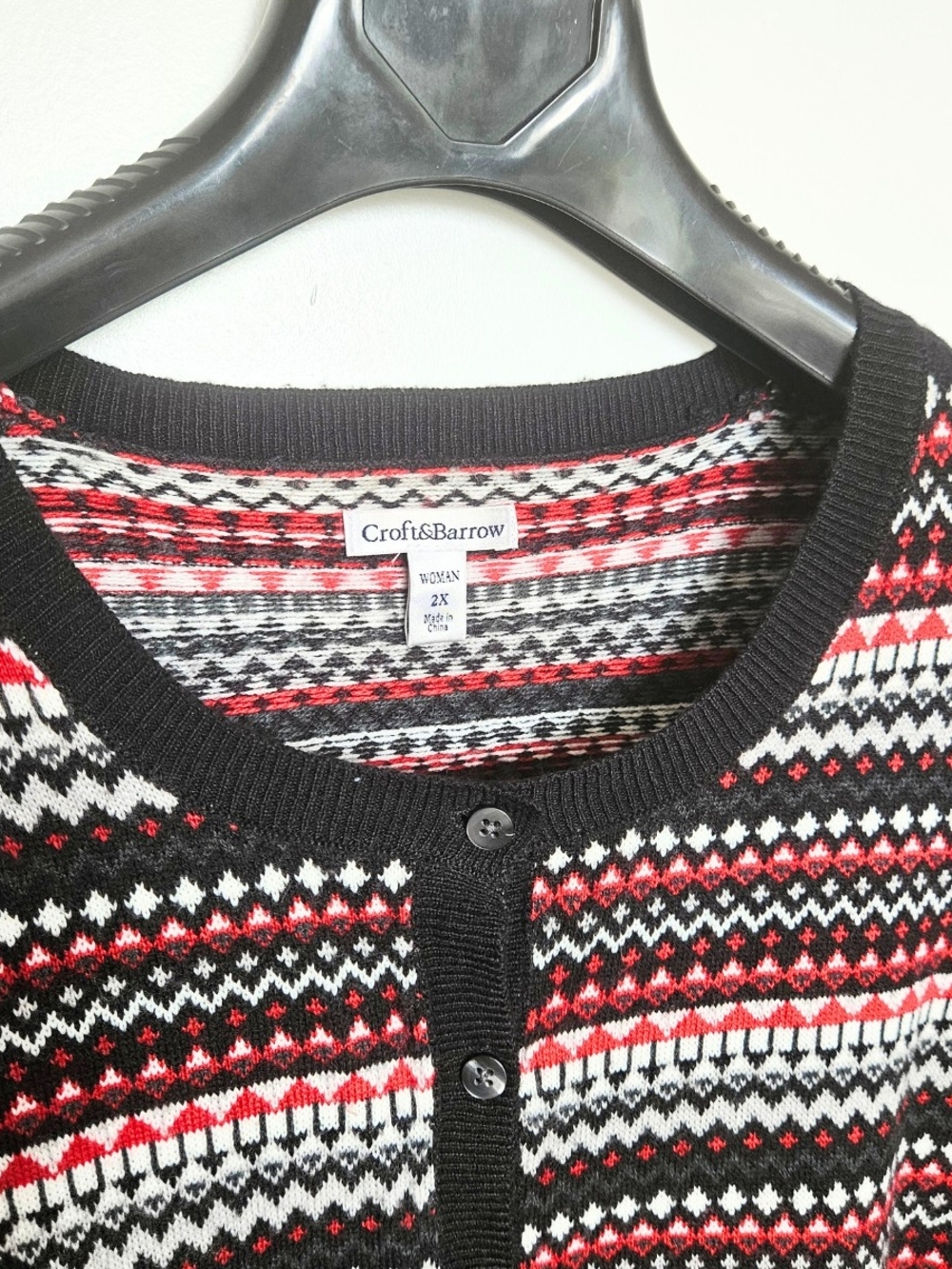 croft & barrow Women’s Plus Size 2X Holiday Cardigan